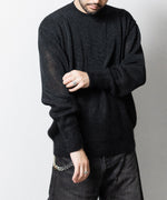 画像をギャラリービューアに読み込む, ssstein(シュタイン)の24AWコレクション MOHAIR GLITTER KNIT COMBINATION LS - BLACK 公式通販サイトsession福岡セレクトショップ
