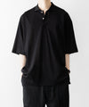 【INTÉRIM】HIGH GAUGE SEA ISLAND PIQUE HYPER BIG POLO SHIRT - BLACK