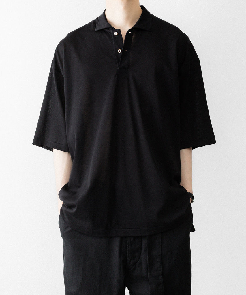 INTÉRIM/インテリム】 HIGH GAUGE SEA ISLAND PIQUE HYPER BIG POLO