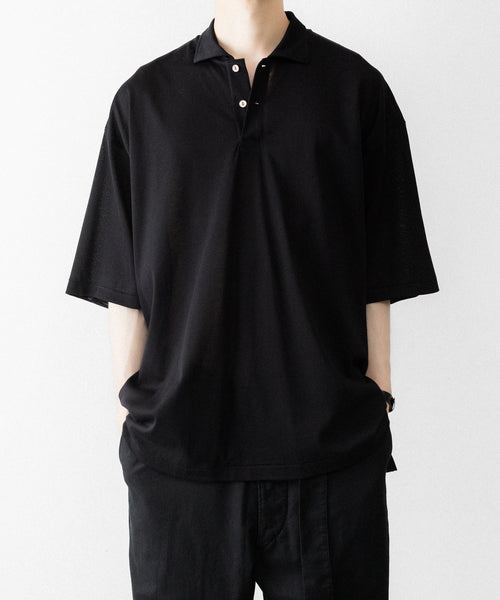INTÉRIM/インテリム】 HIGH GAUGE SEA ISLAND PIQUE HYPER BIG POLO