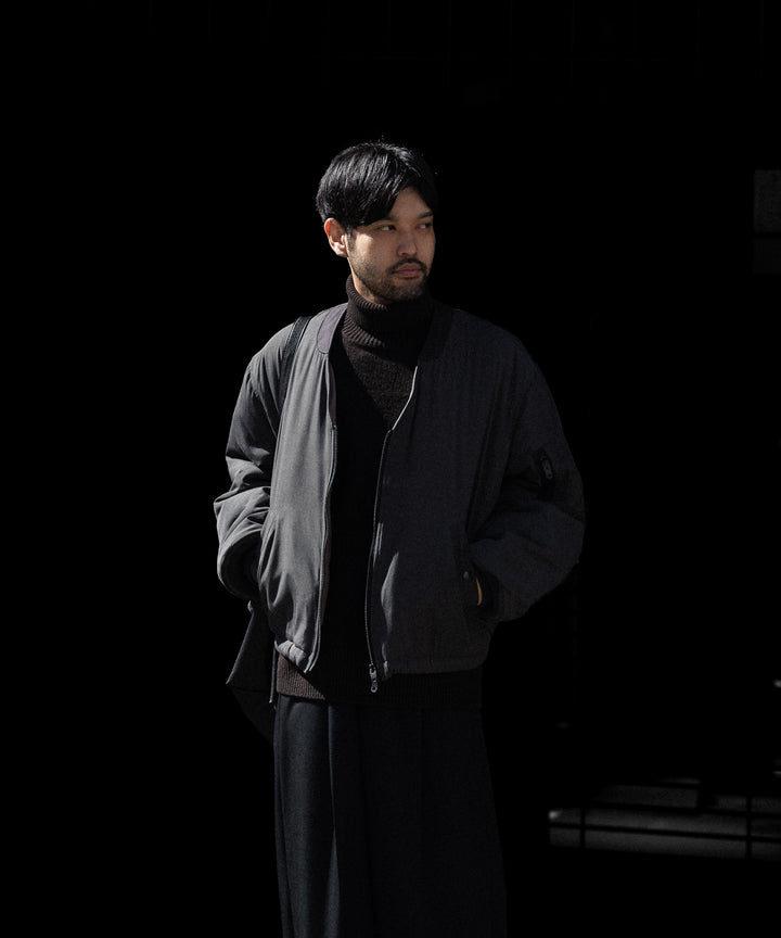 ANTHEM A アンセムエー PIGMENT AND DYE PUFFER MILITARY BLOUSONのDUSTY BLACK 公式通販サイトsession福岡セレクトショップ