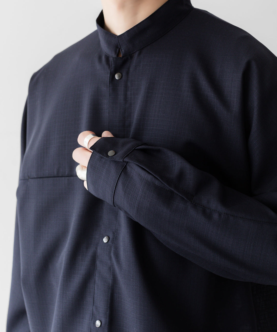OPPOSE DUALITY オポーズデュアリティのMACKINAW SHIRT WOOLのBLACK 公式通販サイトsession福岡セレクトショップ