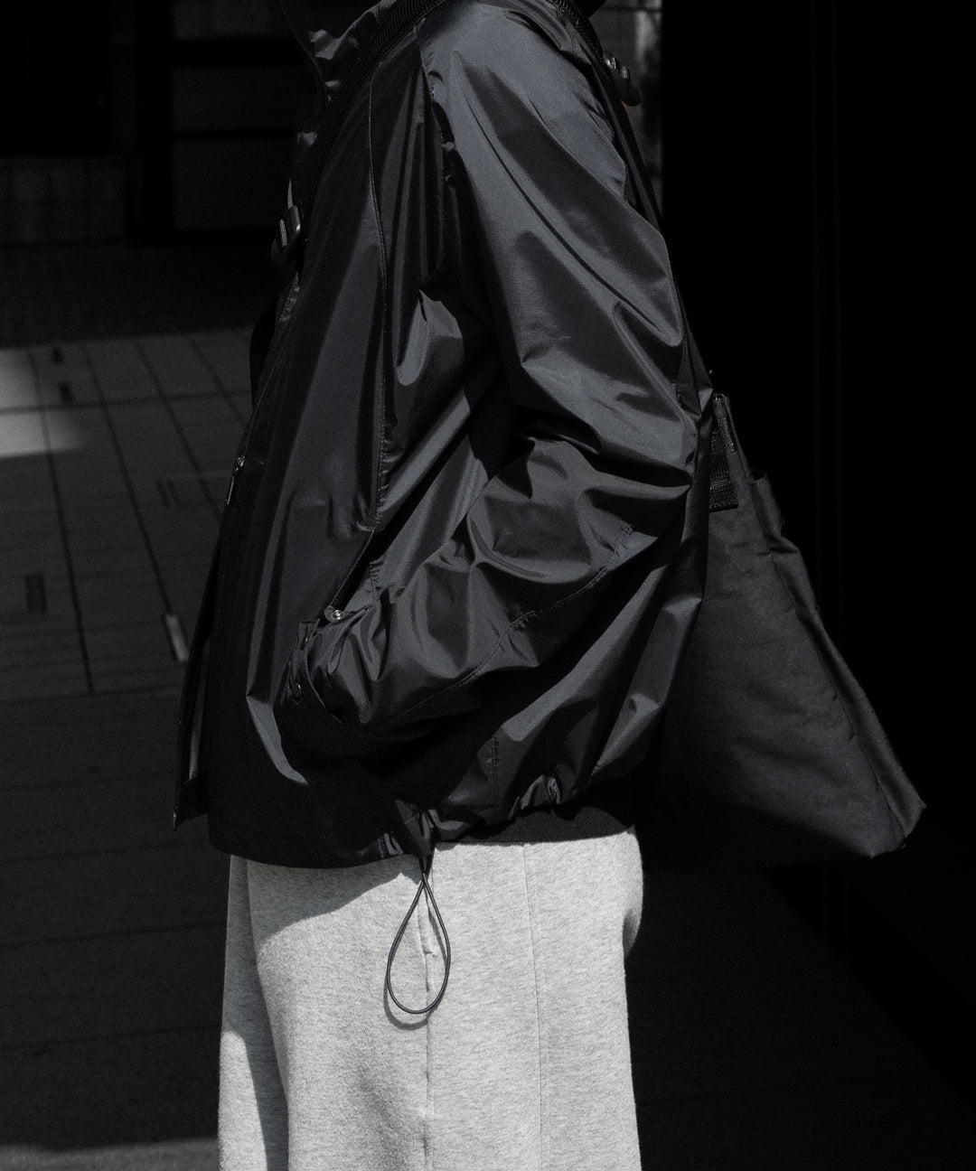 OPPOSE DUALITY-オポーズデュアリティのSHORT PARKA 3L NYLONのBLACK 公式通販サイトsession福岡セレクトショップ