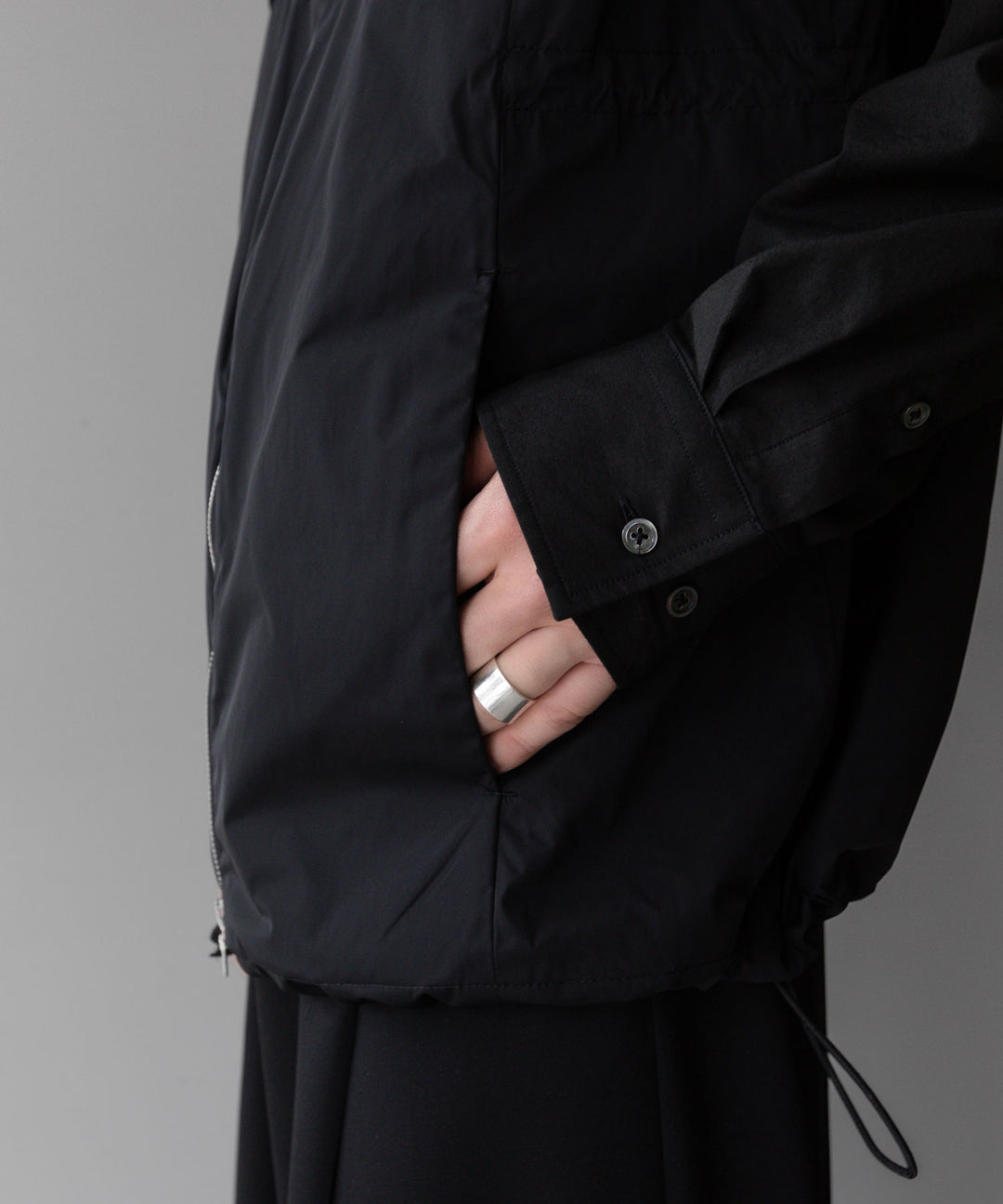 【stein】ssstein シュタインのNYLON TAFTA HOODED VESTのBLACK　 公式通販サイトsession福岡セレクトショップ