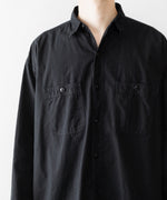 画像をギャラリービューアに読み込む, 【INTÉRIM】BLACK SURFAR GARMENT DYE HYPER BIG MIL WORK SHIRT TYPE2 - BLACK
