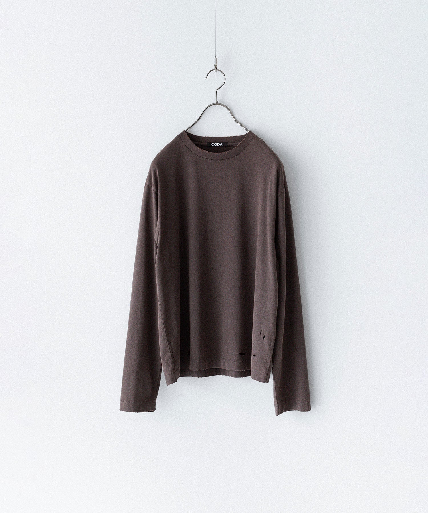 CODA コーダ FADED BLACK AGING DAMAGED LONG SLEEVE T-SHIRTのFADED GREY 公式通販サイトsession福岡セレクトショップ