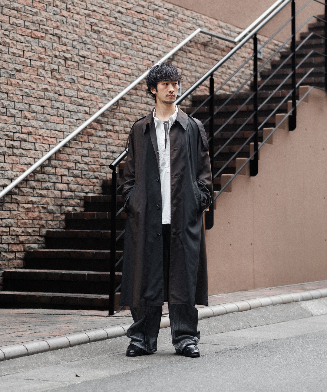 SUBLATIONS-サブレーションズのKIVULI PRINT LIGHT WEIGHT COATのDARK BROWN公式通販サイトsession福岡セレクトショップ