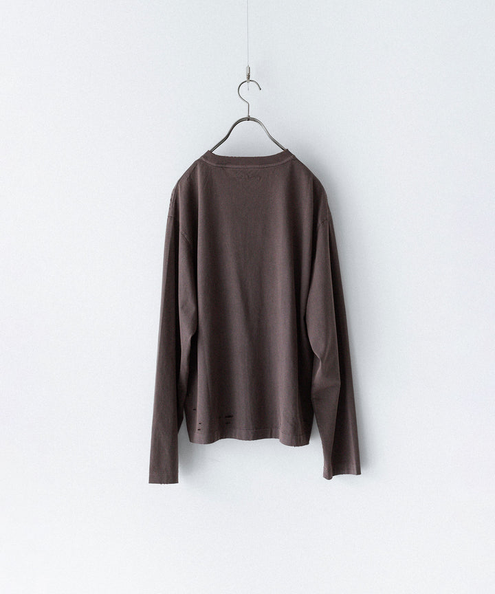 CODA コーダ FADED BLACK AGING DAMAGED LONG SLEEVE T-SHIRTのFADED GREY 公式通販サイトsession福岡セレクトショップ