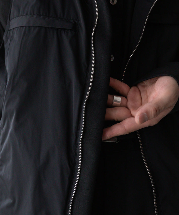 【stein】ssstein シュタインのNYLON TAFTA HOODED VESTのBLACK　 公式通販サイトsession福岡セレクトショップ