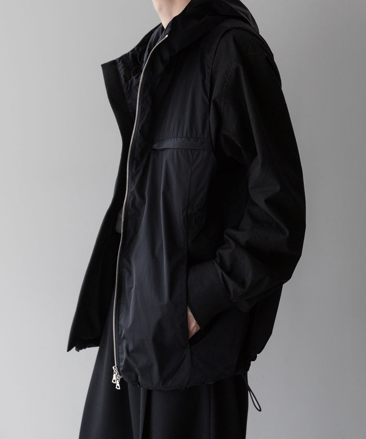 【stein】ssstein シュタインのNYLON TAFTA HOODED VESTのBLACK　 公式通販サイトsession福岡セレクトショップ