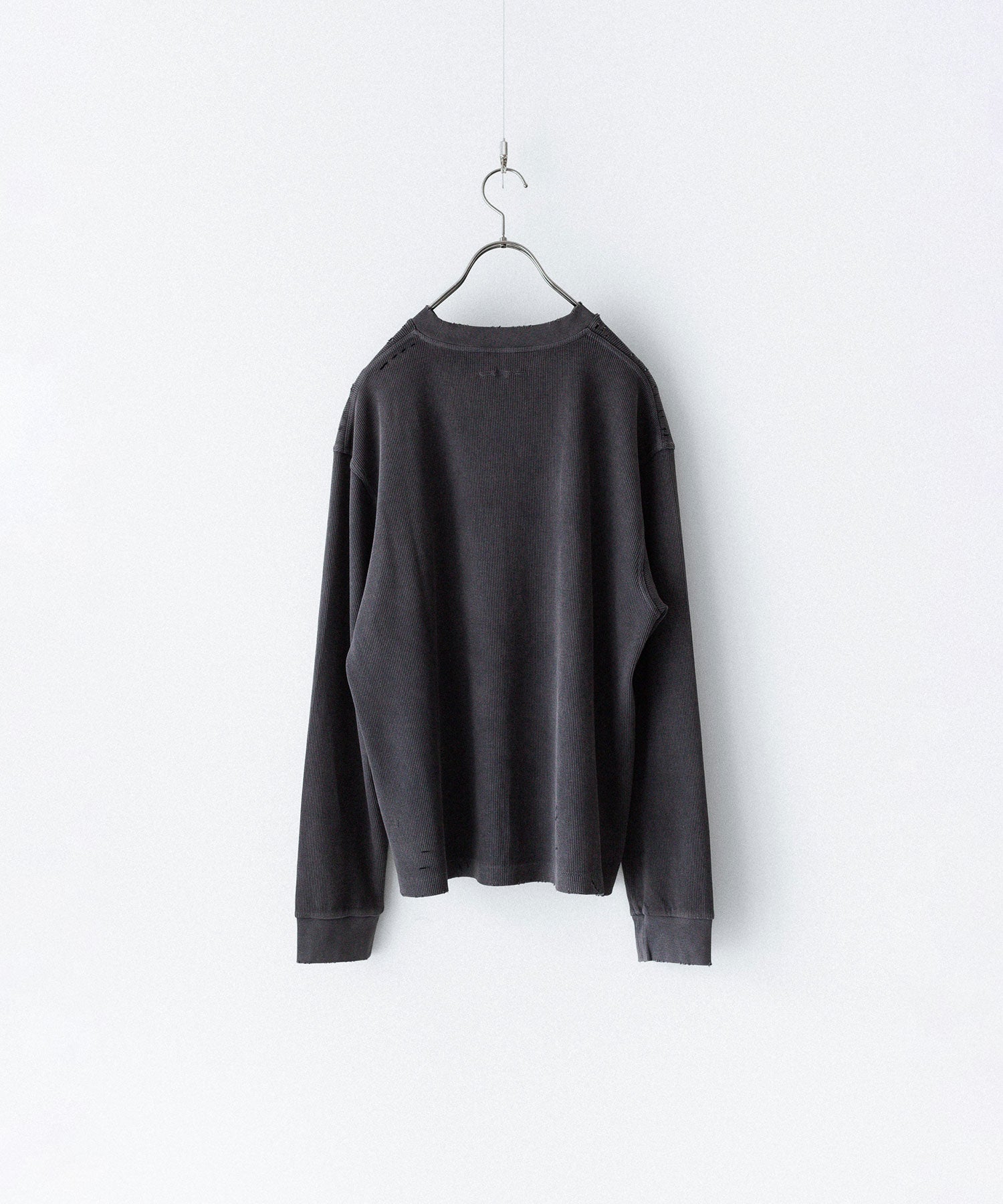 CODA コーダ FADED BLACK AGING DAMAGED LONG SLEEVE WAFFLE TOPSのFADED BLACK 公式通販サイトsession福岡セレクトショップ