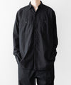 【INTÉRIM】BLACK SURFAR GARMENT DYE HYPER BIG MIL WORK SHIRT TYPE2 - BLACK