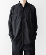 画像をギャラリービューアに読み込む, 【INTÉRIM】BLACK SURFAR GARMENT DYE HYPER BIG MIL WORK SHIRT TYPE2 - BLACK
