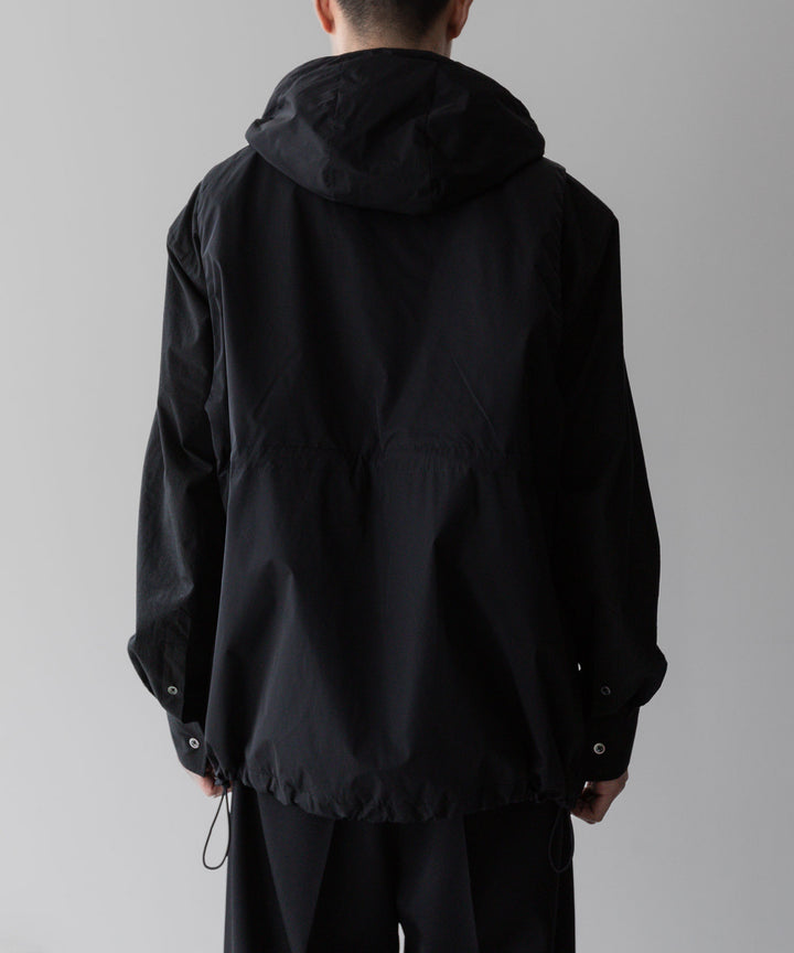 【stein】ssstein シュタインのNYLON TAFTA HOODED VESTのBLACK　 公式通販サイトsession福岡セレクトショップ