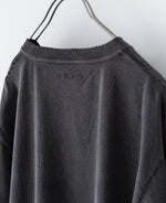 画像をギャラリービューアに読み込む, 【CODA】FADED BLACK AGING DAMAGED LONG SLEEVE T-SHIRT - FADED BLACK
