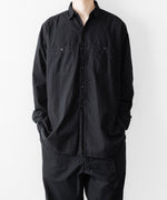 画像をギャラリービューアに読み込む, 【INTÉRIM】BLACK SURFAR GARMENT DYE HYPER BIG MIL WORK SHIRT TYPE2 - BLACK
