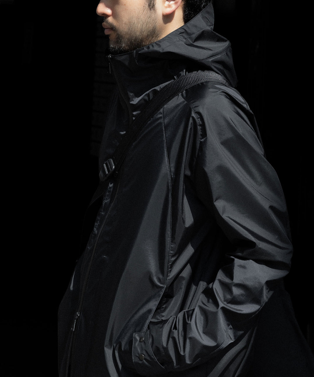 OPPOSE DUALITY-オポーズデュアリティのSHORT PARKA 3L NYLONのBLACK 公式通販サイトsession福岡セレクトショップ