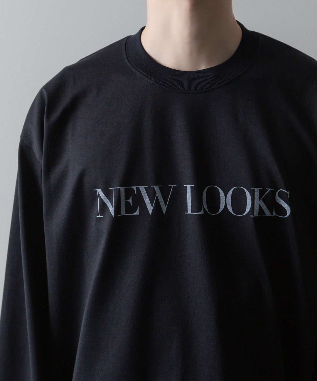 【ssstein】OVERSIZED LONG SLEEVE TEE [ NEW LOOKS ] - DARK NAVY