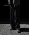 【ssstein】EXTRA WIDE TROUSERS (2/60 WOOL GABARDINE) - BLACK