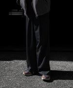 画像をギャラリービューアに読み込む, ssstein(シュタイン)のEXTRA WIDE TROUSERS (2/60 WOOL GABARDINE) - BLACKの公式通販サイトsession福岡セレクトショップ
