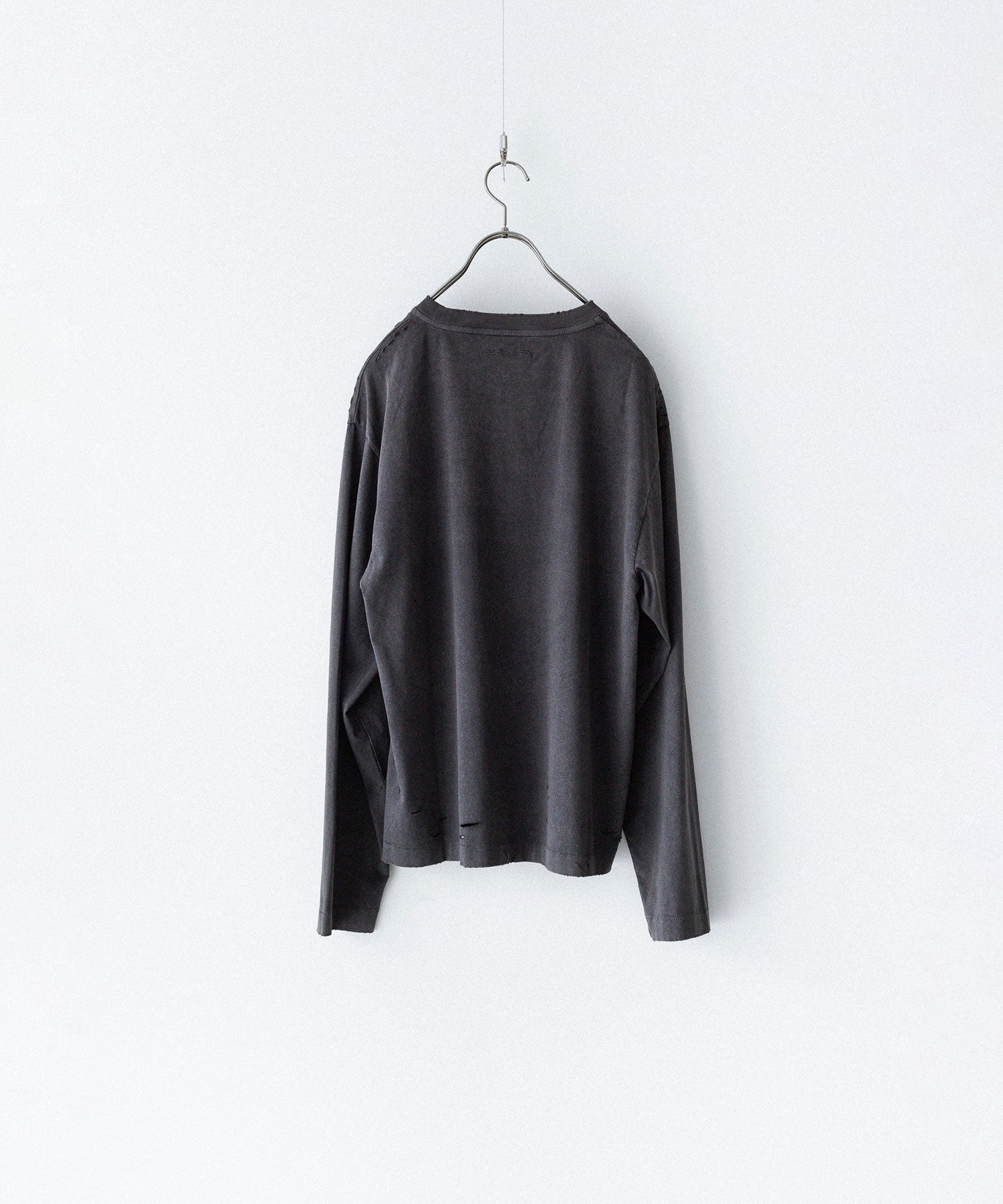 CODA / コーダ】FADED BLACK AGING DAMAGED LONG SLEEVE T-SHIRT