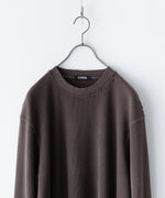 画像をギャラリービューアに読み込む, 【CODA】FADED GREY AGING DAMAGED LONG SLEEVE WAFFLE TOPS - FADED GREY
