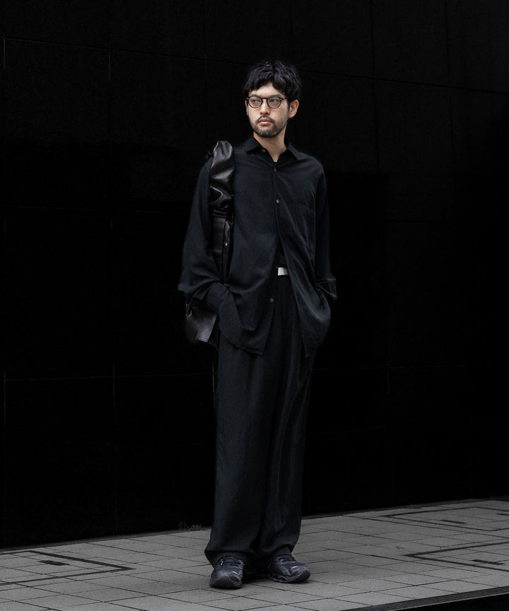 ssstein(シュタイン)のRAYON/LINEN WIDE EASY TROUSERS - BLACKの公式通販サイトsession福岡セレクトショップ