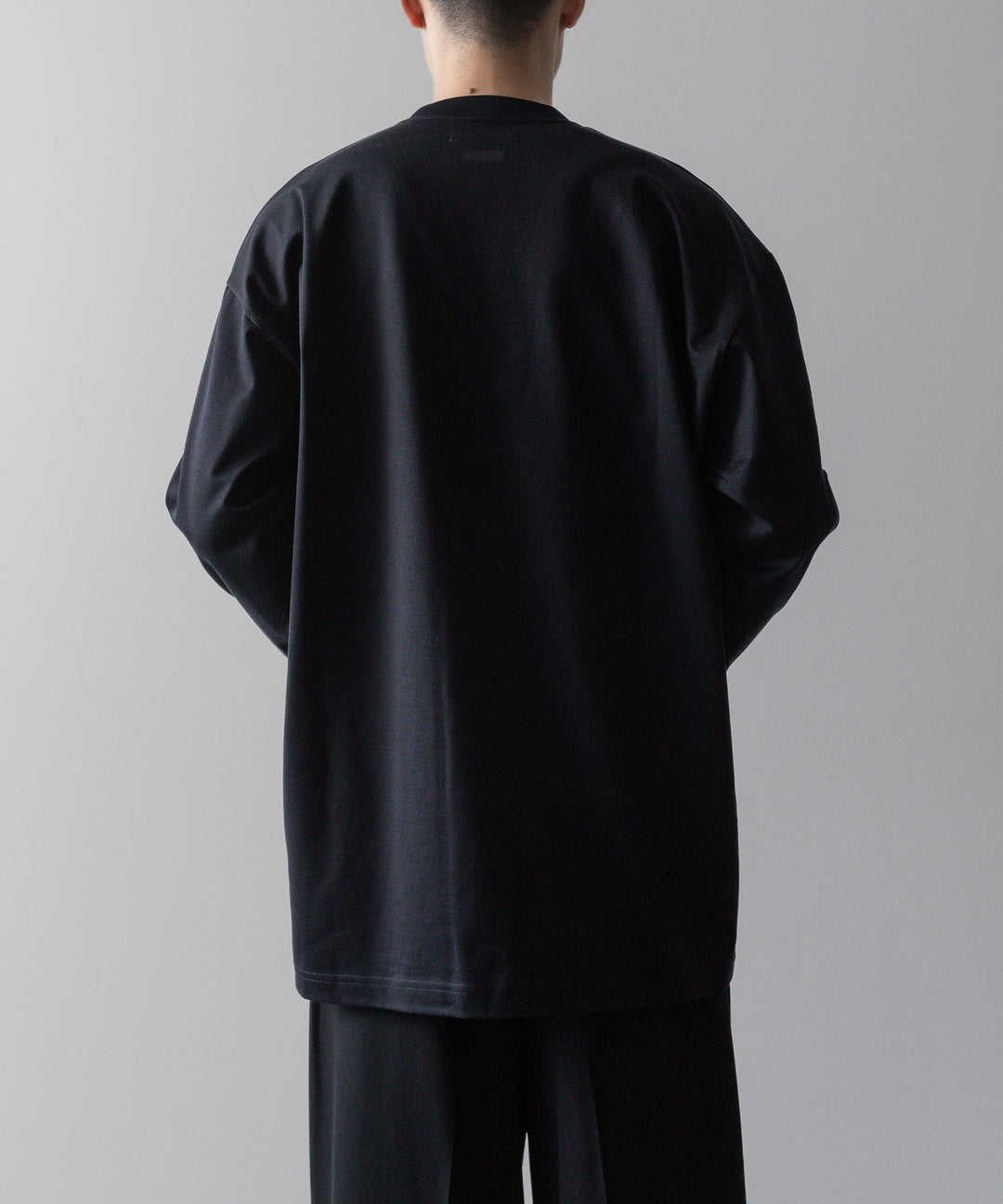 【ssstein】OVERSIZED LONG SLEEVE TEE [ NEW LOOKS ] - DARK NAVY