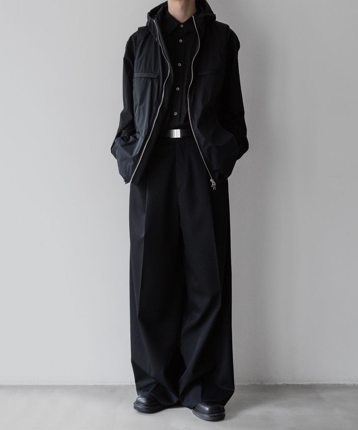 【stein】ssstein シュタインのNYLON TAFTA HOODED VESTのBLACK　 公式通販サイトsession福岡セレクトショップ