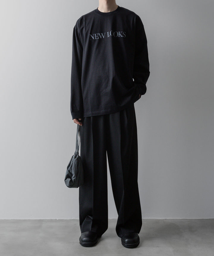 【ssstein】OVERSIZED LONG SLEEVE TEE [ NEW LOOKS ] - DARK NAVY