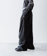 画像をギャラリービューアに読み込む, VEIN-ヴェインのCOTTON MOLESKIN 3D FILED TROUSERS のBLACK公式通販サイト　session福岡セレクトショップ
