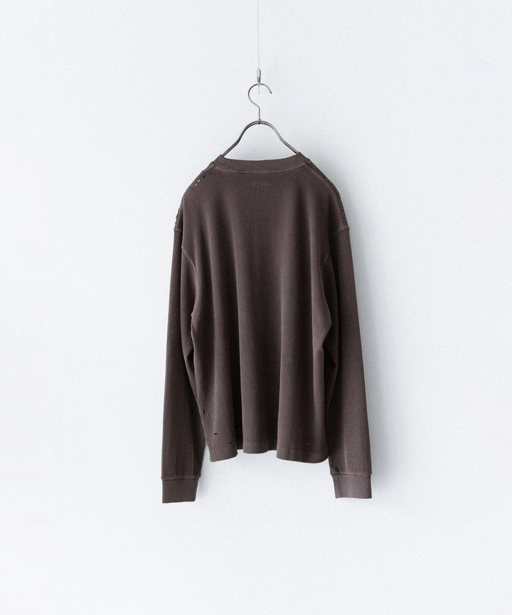 CODA コーダ FADED GREY AGING DAMAGED LONG SLEEVE WAFFLE TOPSのFADED GREY 公式通販サイトsession福岡セレクトショップ