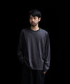 【KANEMASA PHIL.】36G WOOL L/S TEE - CHARCOAL