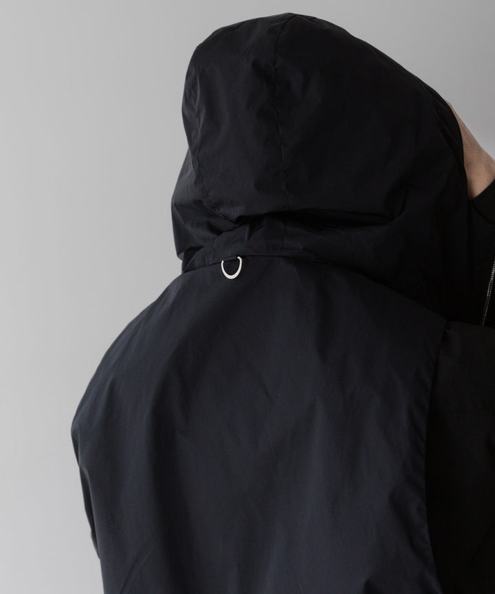 【stein】ssstein シュタインのNYLON TAFTA HOODED VESTのBLACK　 公式通販サイトsession福岡セレクトショップ