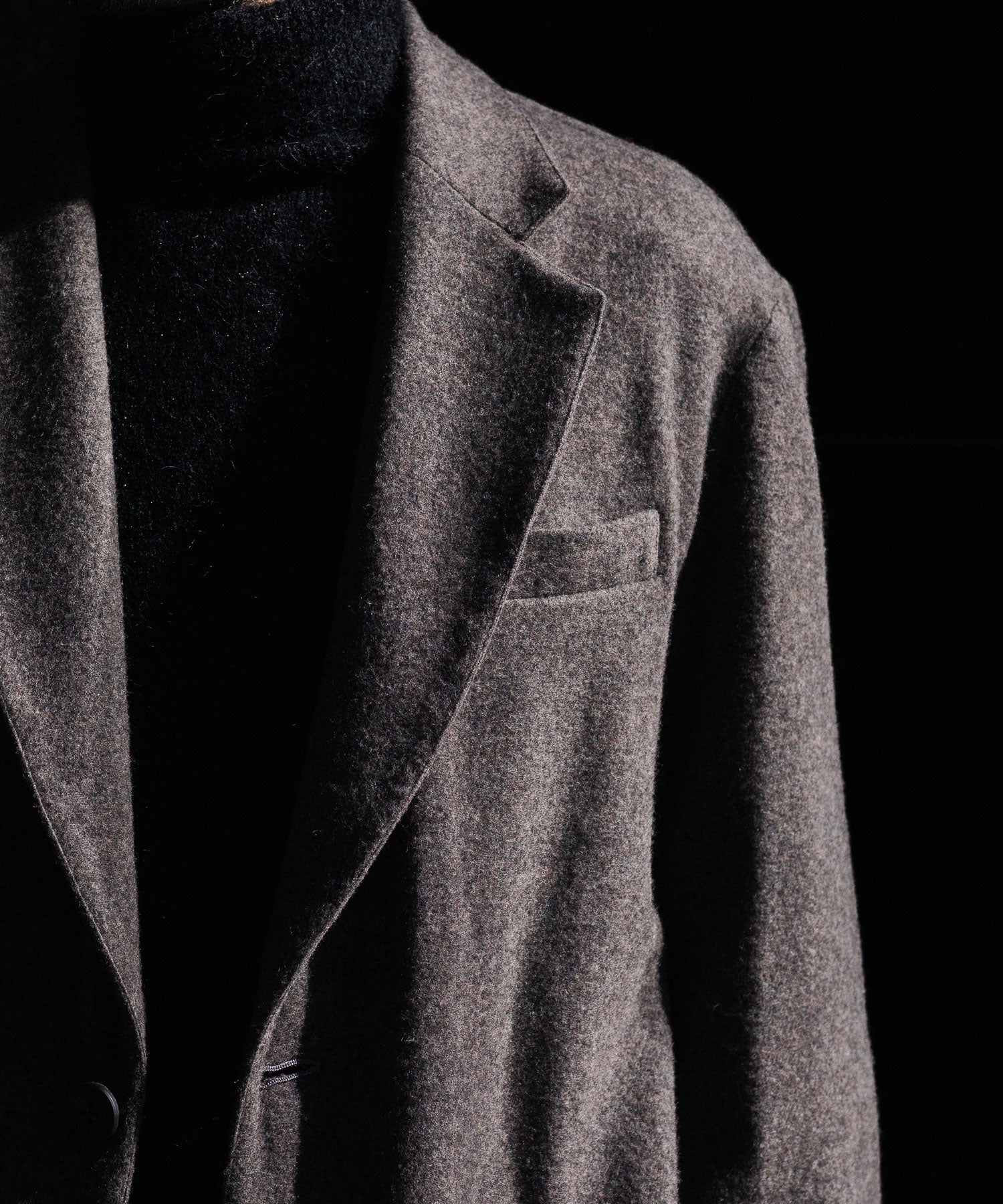 ssstein(シュタイン)のWOOL/CASHMERE FLEECE SINGLE BREASTED JACKET - GREY BROWNの公式通販サイトsession福岡セレクトショップ
