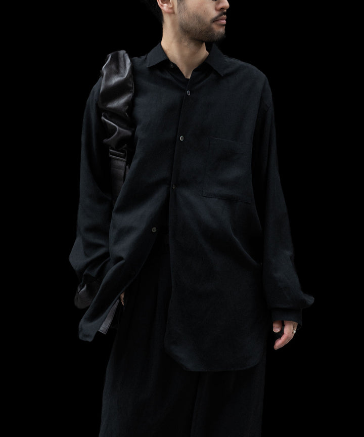 ssstein(シュタイン)のRAYON/LINEN OVERSIZED DOWN PAT SHIRT - BLACKの公式通販サイトsession福岡セレクトショップ