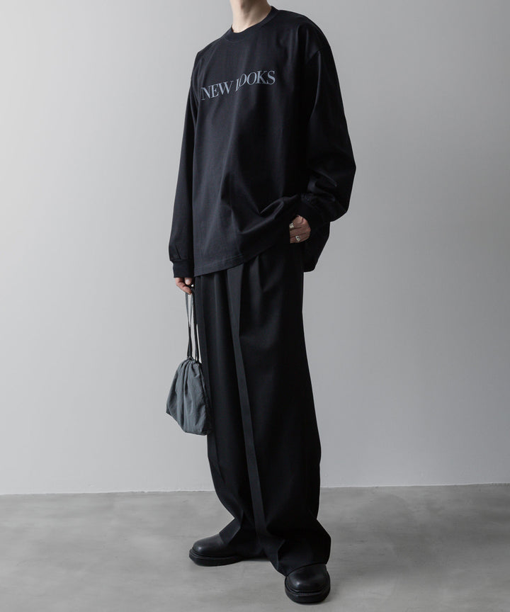 【ssstein】OVERSIZED LONG SLEEVE TEE [ NEW LOOKS ] - DARK NAVY