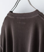 画像をギャラリービューアに読み込む, 【CODA】FADED GREY AGING DAMAGED LONG SLEEVE WAFFLE TOPS - FADED GREY
