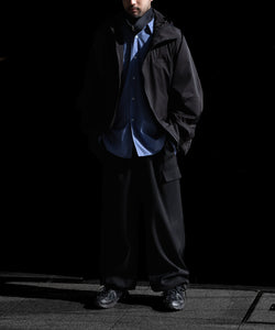 【SUBLATIONS】HEAVY WOOL GABARDINE GURKHA CARGO PANTS - BLACK