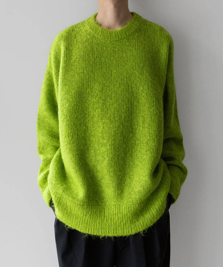 stein(シュタイン)の23AWコレクションKID MOHAIR KNIT LSのYELLOW GREEN
