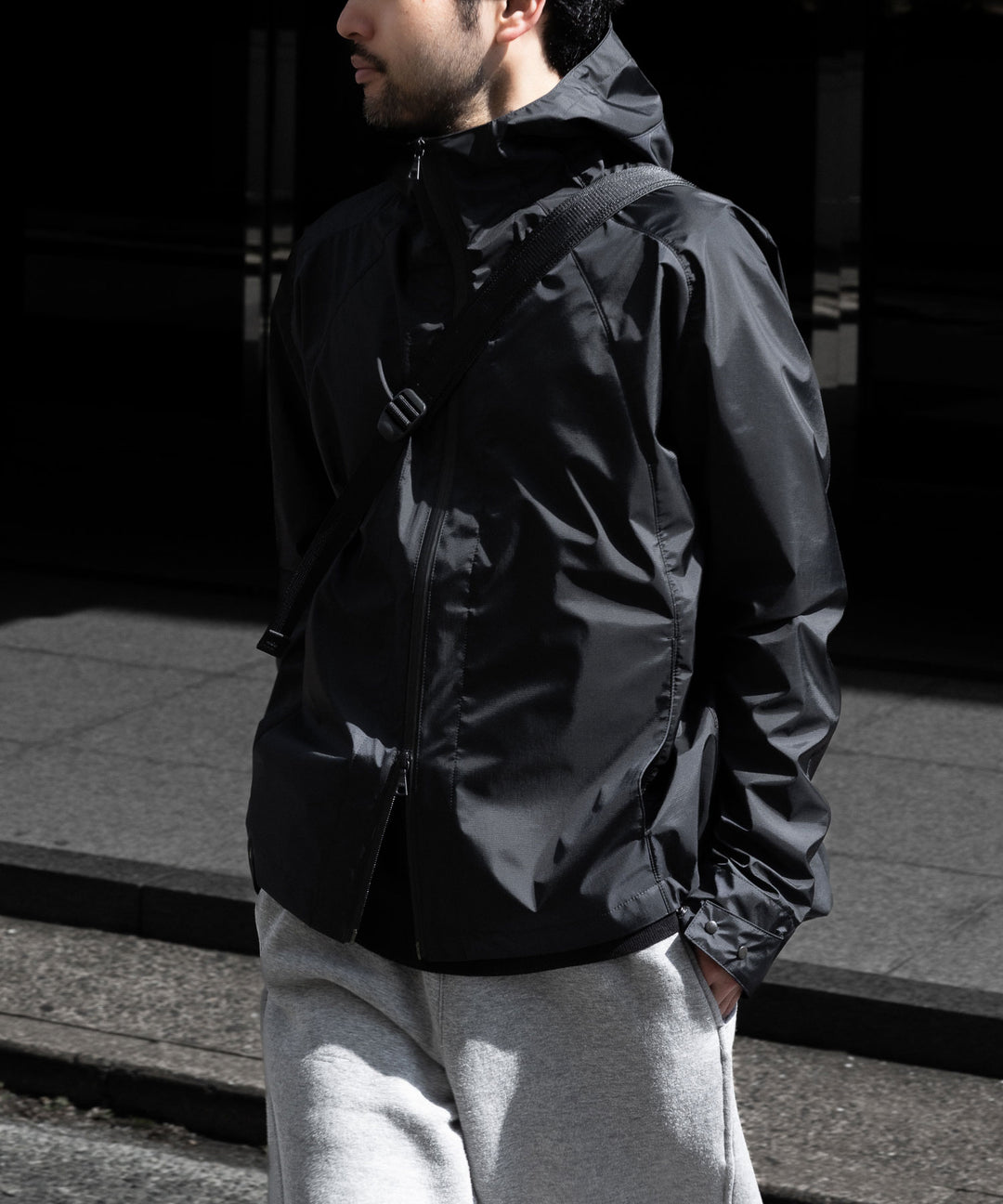 OPPOSE DUALITY-オポーズデュアリティのSHORT PARKA 3L NYLONのBLACK 公式通販サイトsession福岡セレクトショップ