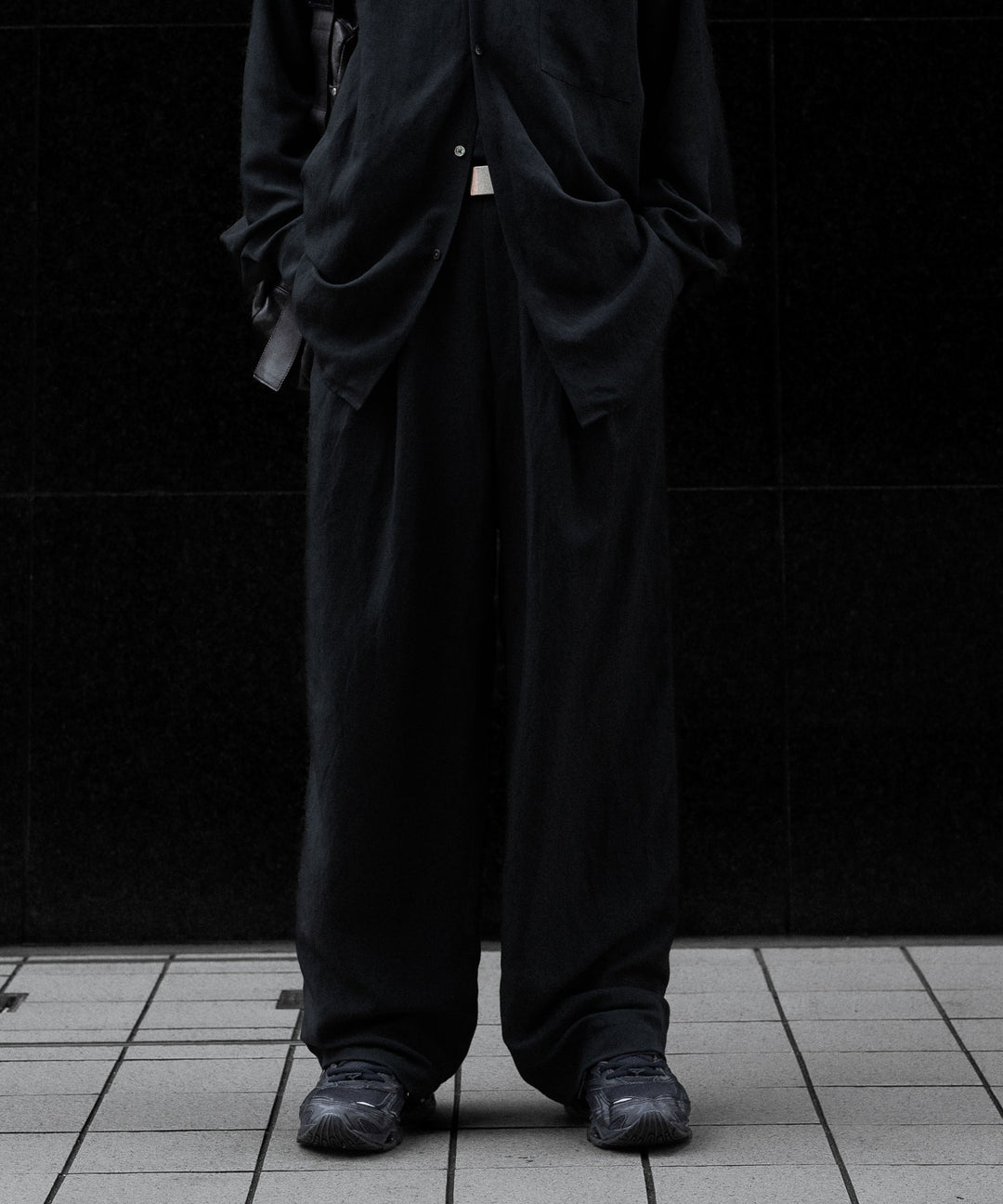 ssstein(シュタイン)のRAYON/LINEN WIDE EASY TROUSERS - BLACKの公式通販サイトsession福岡セレクトショップ