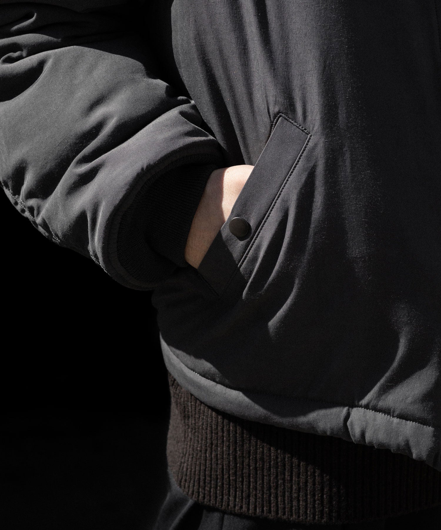 ANTHEM A アンセムエー PIGMENT AND DYE PUFFER MILITARY BLOUSONのDUSTY BLACK 公式通販サイトsession福岡セレクトショップ