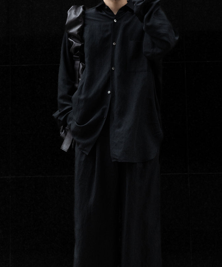ssstein(シュタイン)のRAYON/LINEN OVERSIZED DOWN PAT SHIRT - BLACKの公式通販サイトsession福岡セレクトショップ
