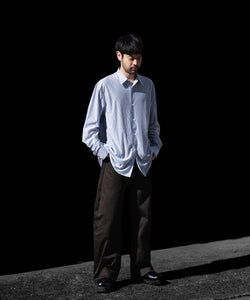 KANEMASA PHIL.】46G STRIPE MODEST SHIRT - SAX BLACK | 公式通販