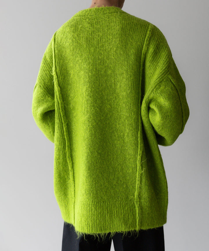 stein(シュタイン)の23AWコレクションKID MOHAIR KNIT LSのYELLOW GREEN