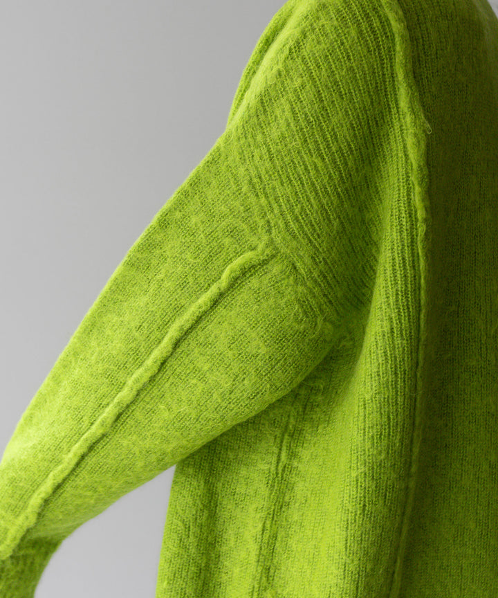 stein(シュタイン)の23AWコレクションKID MOHAIR KNIT LSのYELLOW GREEN