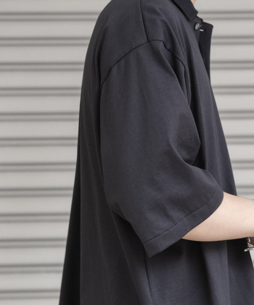 INTÉRIM インテリム HYPER BIG HIGH GAUGE SUVIN JERSEY POLO SHIRTのSMOKE BLACK 公式通販サイトsession福岡セレクトショップ