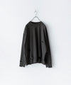 【CODA】DARK GREY WASHED DESTROYED SWEATSHIRT - GREY WASH