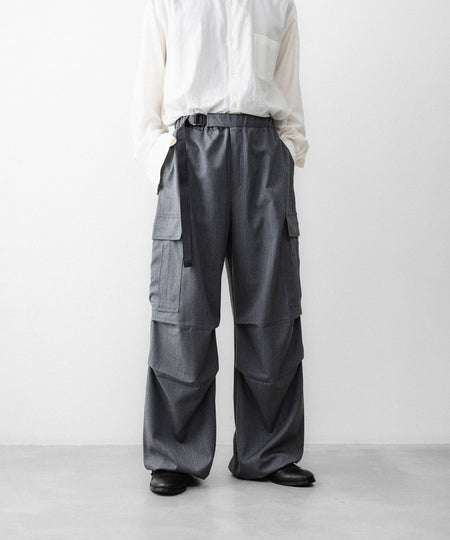 【REVERBERATE】CARGO PANTS-PL - GREY